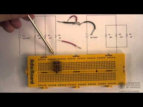 Montaje de circuito resistivo paralelo