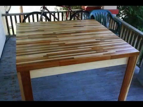 Como hacer una mesa con trozos de madera