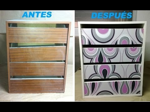Como decorar un mueble con papel pintado