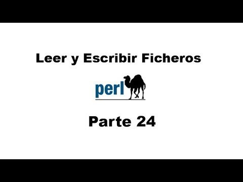 Perl tutorial. Parte 24