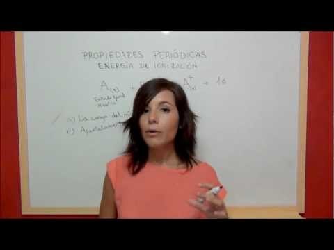 Propiedades períodicas: Energía de ionización o potencial de ionización