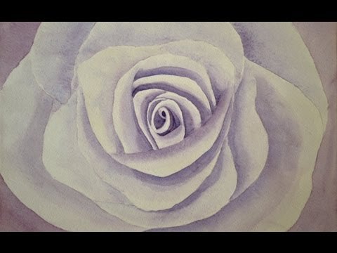 Como pintar una rosa con acuarela