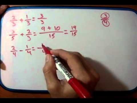 Matemáticas 2º ESO: Operaciones con fracciones
