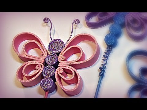 Como hacer mariposas de goma eva