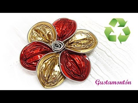 Como hacer una flor de capsulas