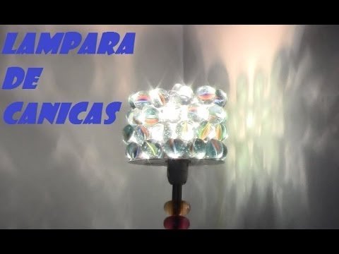 Como hacer una lámpara o portavelas con canicas