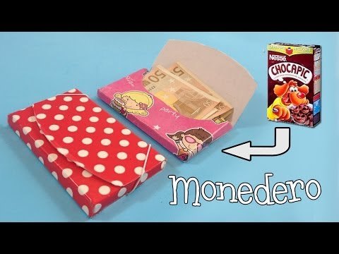 Como hacer un monedero de cartón