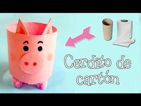 Como hacer un cerdito de cartón