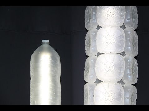 Como hacer una lámpara con garrafas