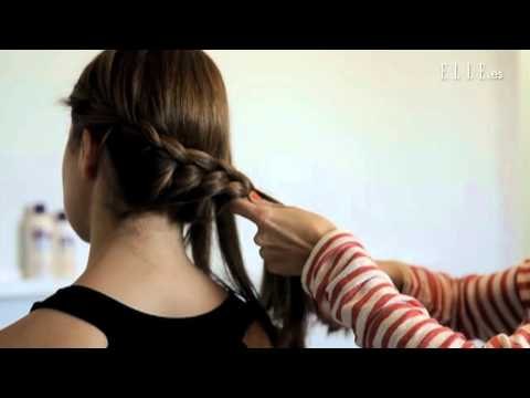Peinado con recogido en trenza