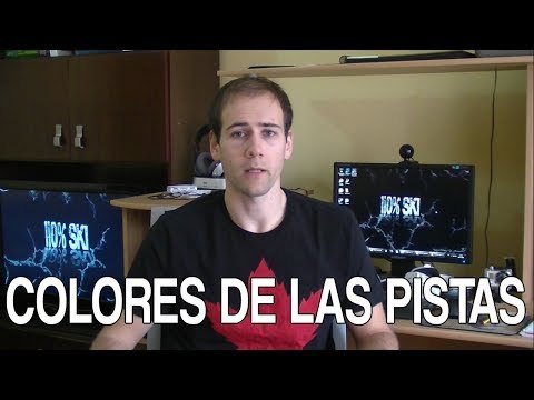 Aprende a esquiar. Colores de la pista de esquí