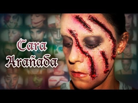 Maquillaje Halloween: Cara arañada