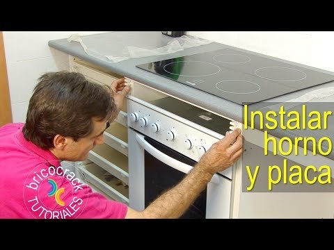 Instalación de una placa de cocina y un horno