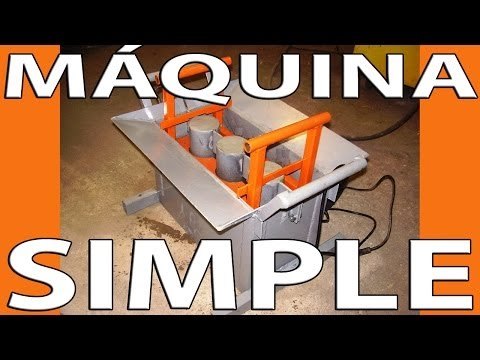 Máquina simple para hacer bloques de cemento.