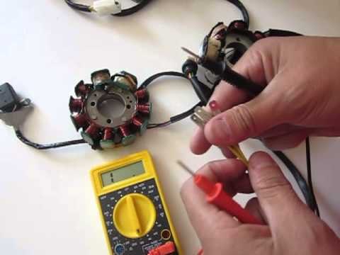 Como chequear un estator de moto para saber si esta bueno