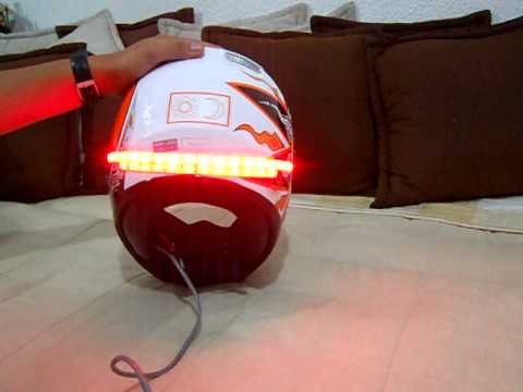 Casco para moto con iluminacion Led