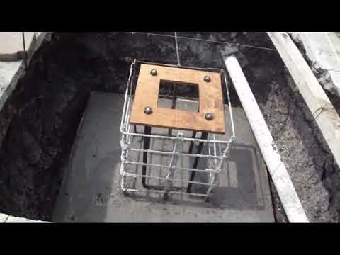 Columnas de Acero - Zapatas de concreto armado con Anclas