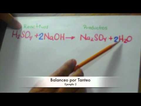 Química - Balanceo de ecuaciones por tanteo