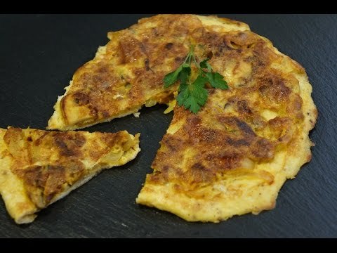 Tortilla de champiñones al curry