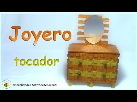 Joyero tocador hecho con pinzas de madera