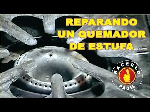 Reparando quemador de estufa