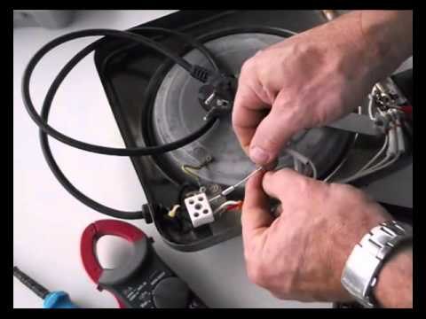 Reparación de resistencia eléctrica placa de cocina, fusible térmico fundido