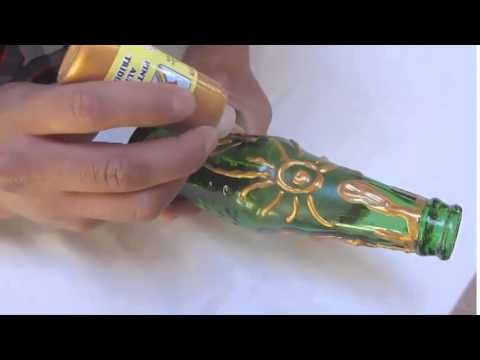 Como hacer un florero con una botella de vidrio