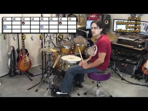 Como Tocar Batería - "Ritmo Básico de Batería" 