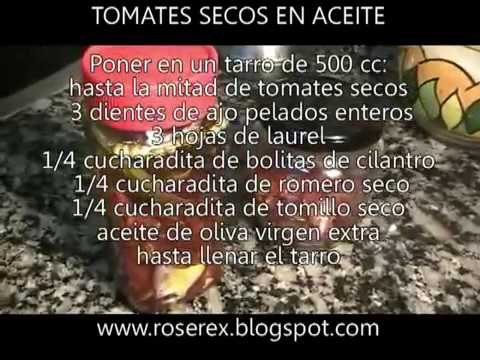 Secado de tomates y su conservación en aceite