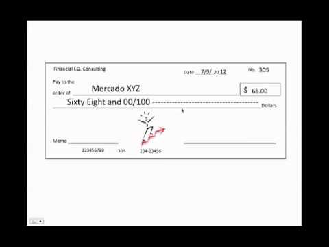 Como llenar un cheque