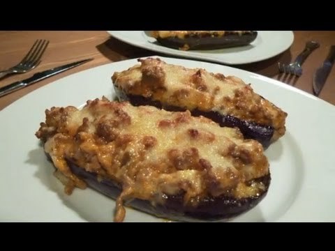 Receta de berenjenas rellenas de carne picada