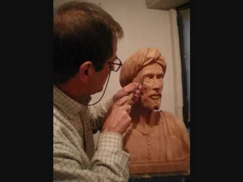 Escultura en madera - Anciano con turbante