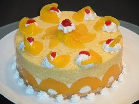 Tarta helada de melocotón