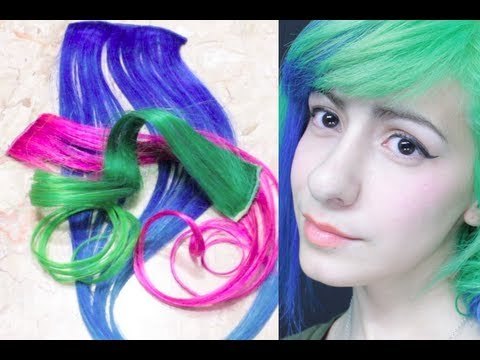 Como pintar extensiones de colores - belleza