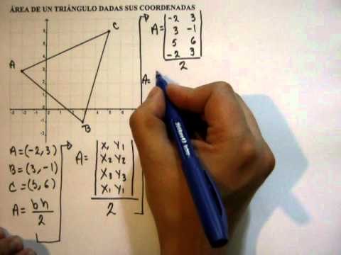 Área de un triangulo dadas sus coordenadas
