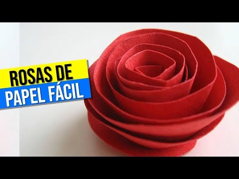 Haciendo rosas de papel, fácil y rápido