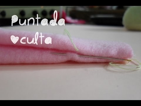 Puntada Oculta, costura a mano