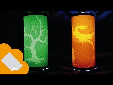 Como hacer lamparas de papel con figuras ocultas