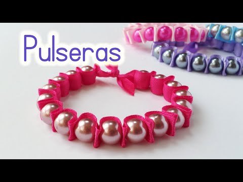 Pulseras con cinta o liston