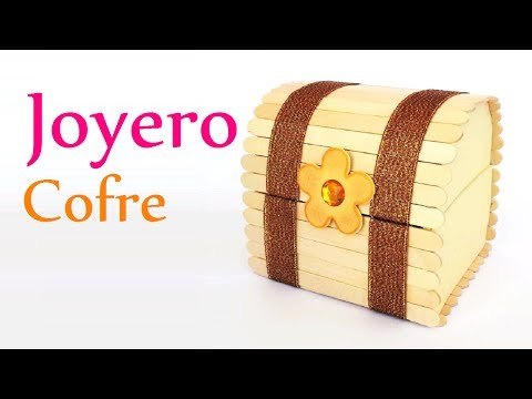 Joyero "Cofre" con Palitos de Helado (palos de paleta)