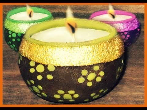 Hacer velas decorativas con cáscaras de naranja