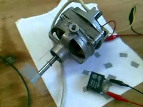 Motor monofásico de un ventilador de pie - Conexiones