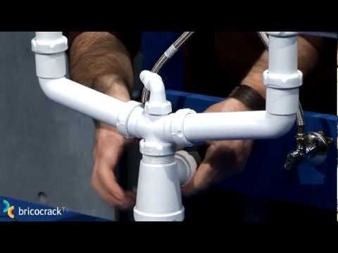 El desagüe de un fregadero. Instalación.