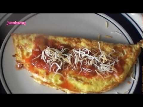 Omelette con Jamon y queso! Super Facil!!!