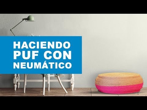 Cómo hacer un pouf con neumáticos