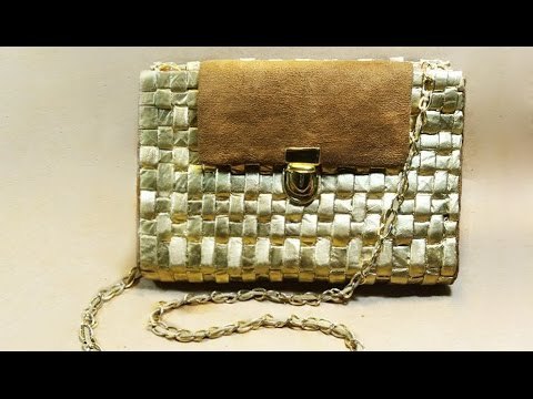 Bolso de periódico reciclado