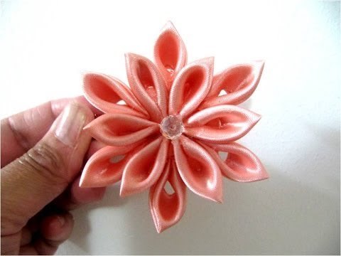 Hacer un moño para el cabello flor doce pétalos