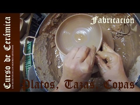 Fabricar tazas, copas o platos de cerámica