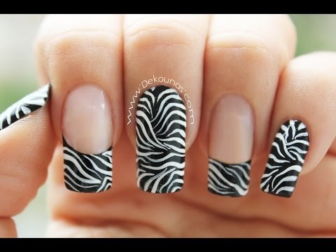 Uñas animal print zebra