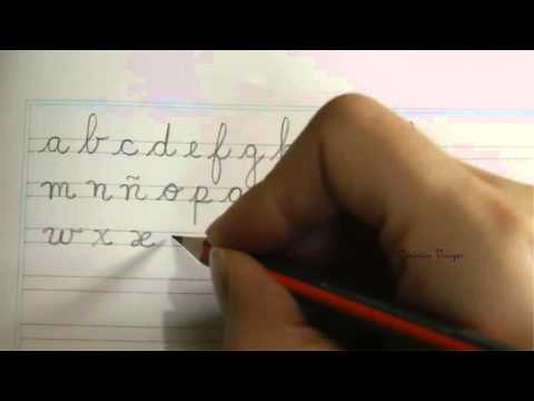 Alfabeto español en letra minúscula - Caligrafía